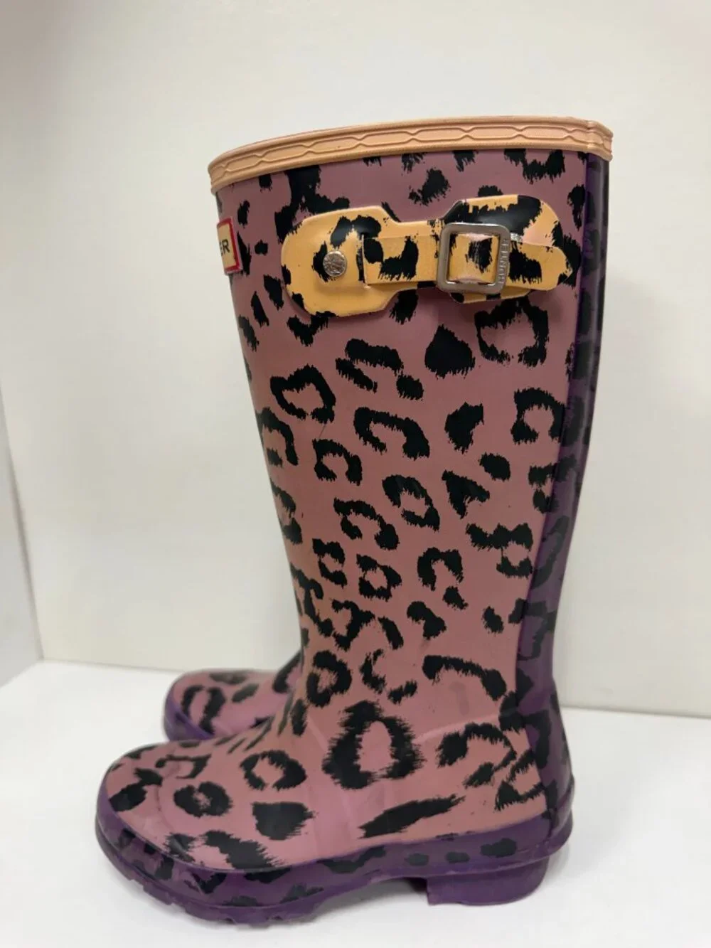 Hunter Girls Leopard Boots